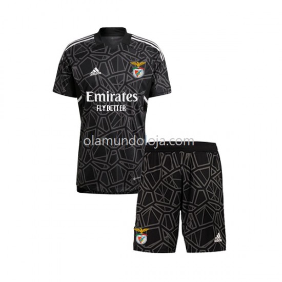 Camisola Benfica Guarda-redes Criança Equipamento Segundo 2022-2023 Manga Curta